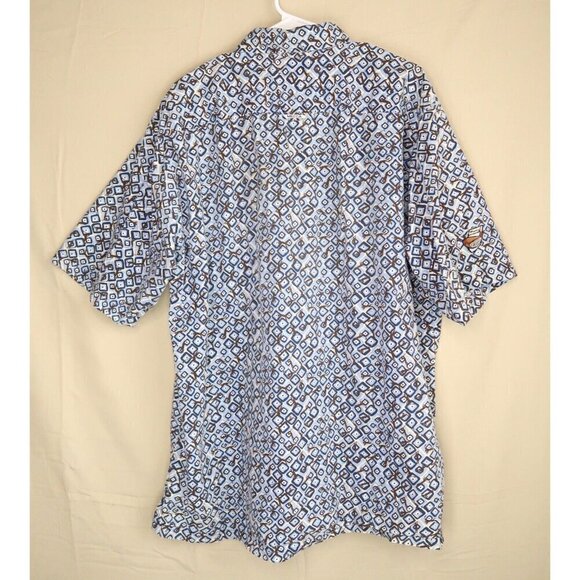 Vintage Mecca Golf Shirt XL Button Down Geometric Pattern Skater Street 90s Y2K - Picture 7 of 13
